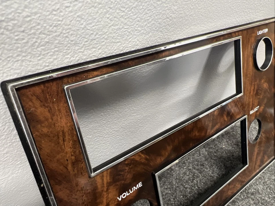 78-85 Cutlass Olds G Body Dash Radio Trim Plate Bezel Woodgrain - Image 3 of 4