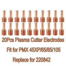 20Pcs Plasma Cutter Electrodes Fit for PMX 45XP/65/85/105, Replace for 220842