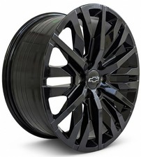 22 Black Rims Set 4 Fit Chevy Suburban Tahoe Silverado Lt Rst 4 Wheels