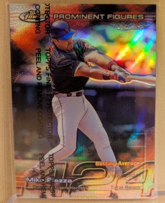 1999 Finest PROMINENT FIGURES #22 Mike Piazza Mets Refractor  RARE INSERT /424