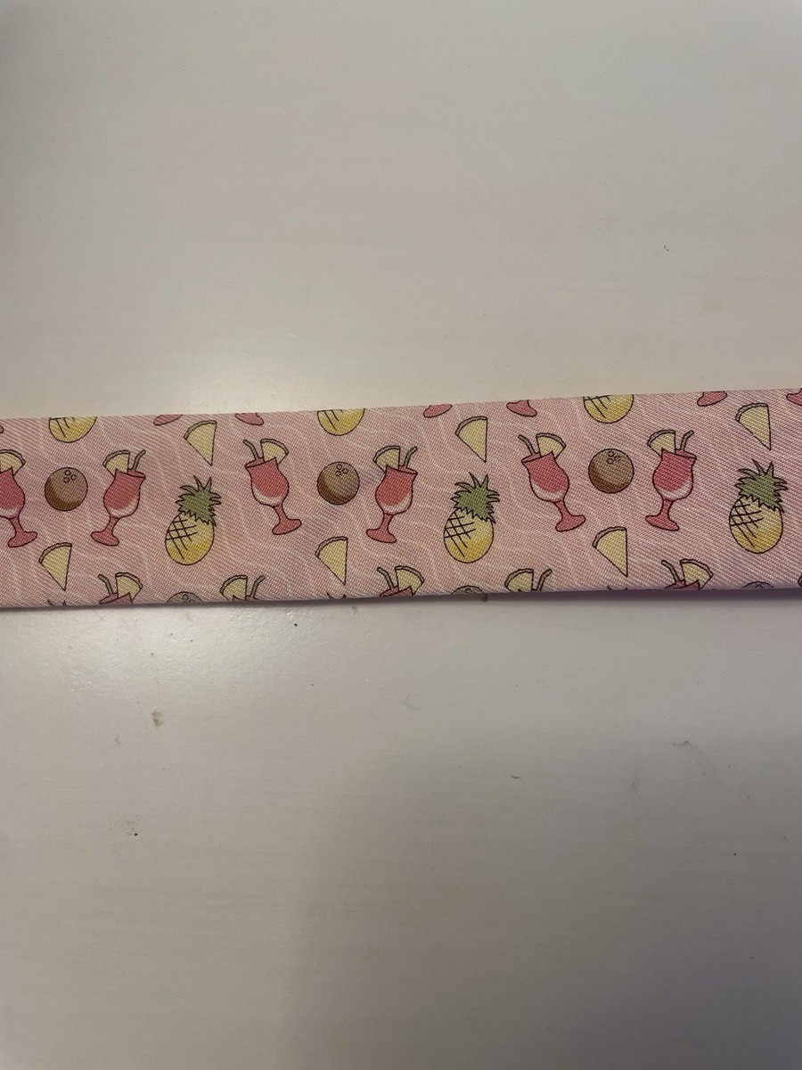 Vineyard Vines Pink Belt  Tropical Cocktails by Shep & Ian D-Ring Size S EUC View 4