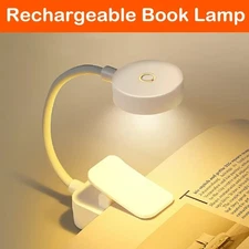 Folding Mini Clip Book LED Night Lamp USB Rechargeable 3 Modes Eye Protection