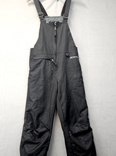 Arctix Youth M Snow Ski Pants Bib Overalls Black Waterproof Insulated Zip READ