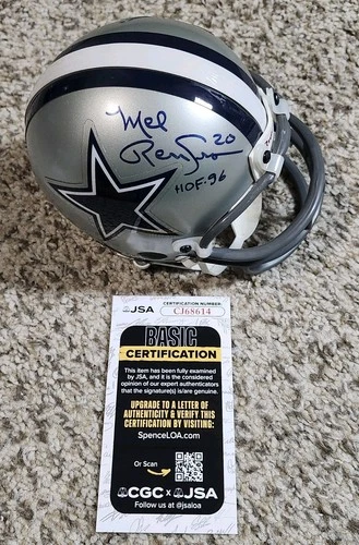 Mel Renfro Signed Riddell Dallas Cowboys Mini Helmet JSA COA