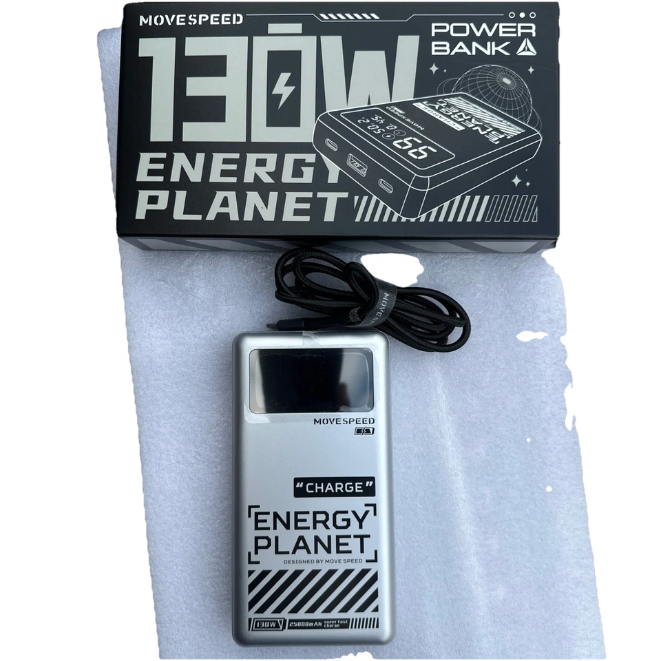 MoveSpeed 130W Power Bank 25000mAh 65W + 65W Laptop Battery Charger 100W 45W 30W - Image 4 of 4