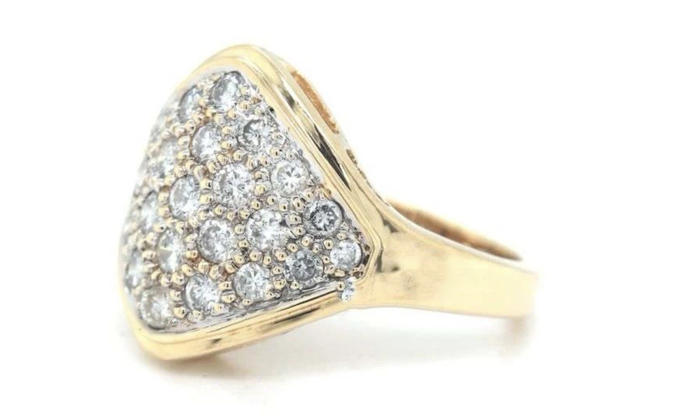 14kt Yellow gold pave diamond ring .50 ctw  - Image 3 of 4