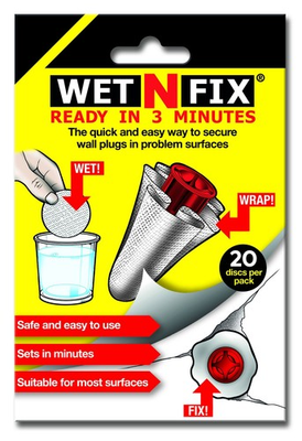 #ad WETNFIX 20 Discs Fixing Wall Plugs Fast No Need to Fill full size White $21.99