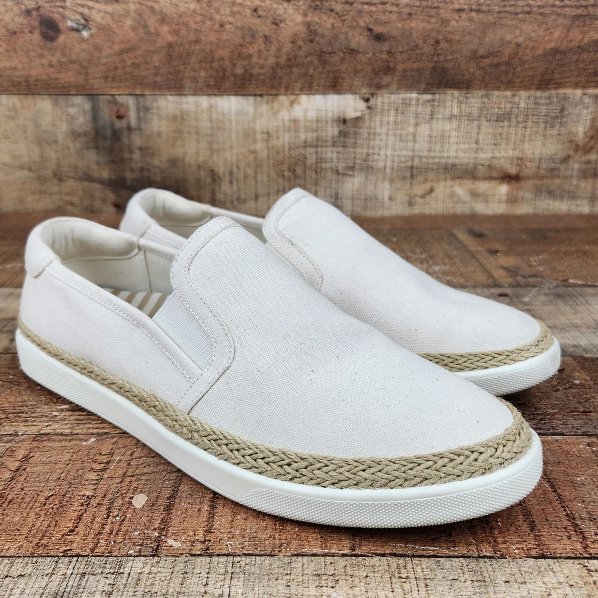 Vionic Rae Women Sz 9.5 Slip On Canvas Comfort Espadrille Sneaker