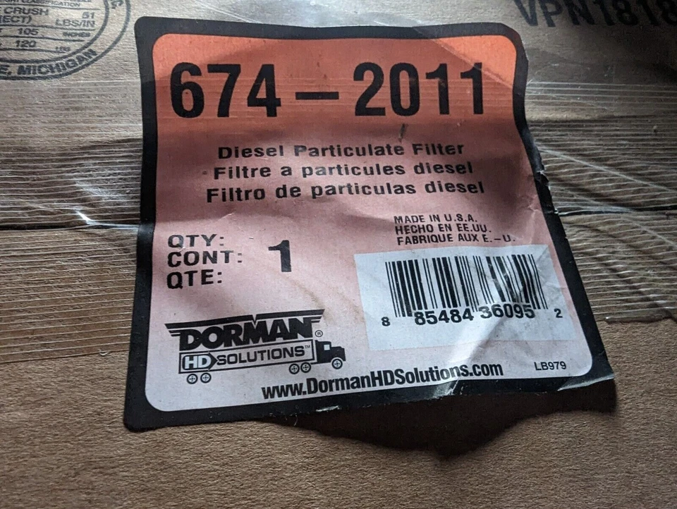 2007-09 Cummins 8.9 10.8 I6 Dorman DPF Diesel Particulate Filter 674-2011 - Image 2 of 2
