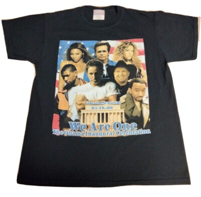 2009 Obama inaugural celebration Rap  Medium t-Shirt Usher Shakira Beyonce 