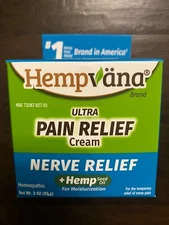 Hempvana Ultra Pain Relief Cream Nerve Relief + Hemp Seed Oil 3 OZ
