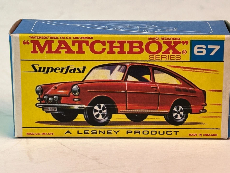 Matchbox Superfast No. 67 Volkswagen 1600 with Original Box, Pinkish Body - Image 4 of 4