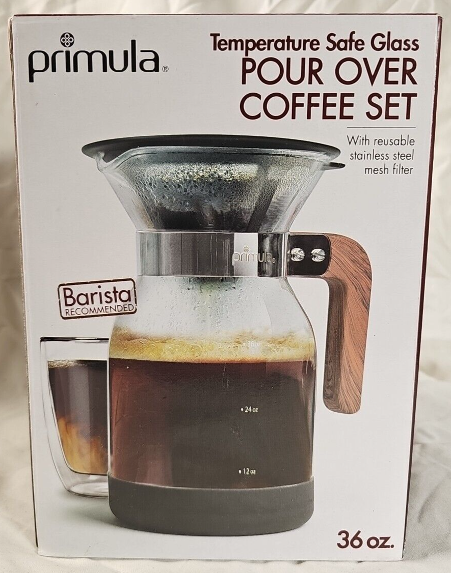 Primula POUR OVER Coffee Maker 36oz with Stainless Steel Mesh Filter