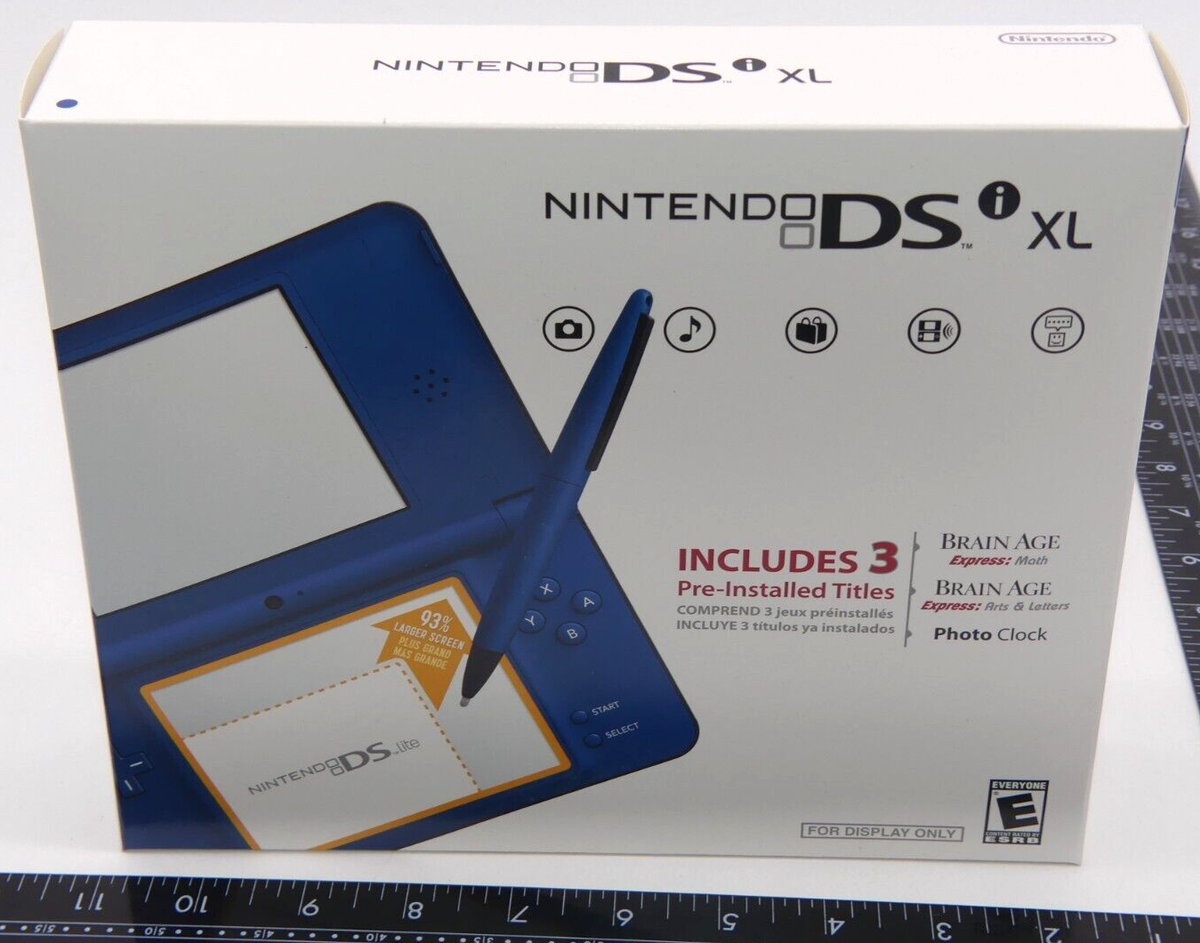 Store DISPLAY Blue Nintendo DSi XL Box Only Gamestop Promo DS NO