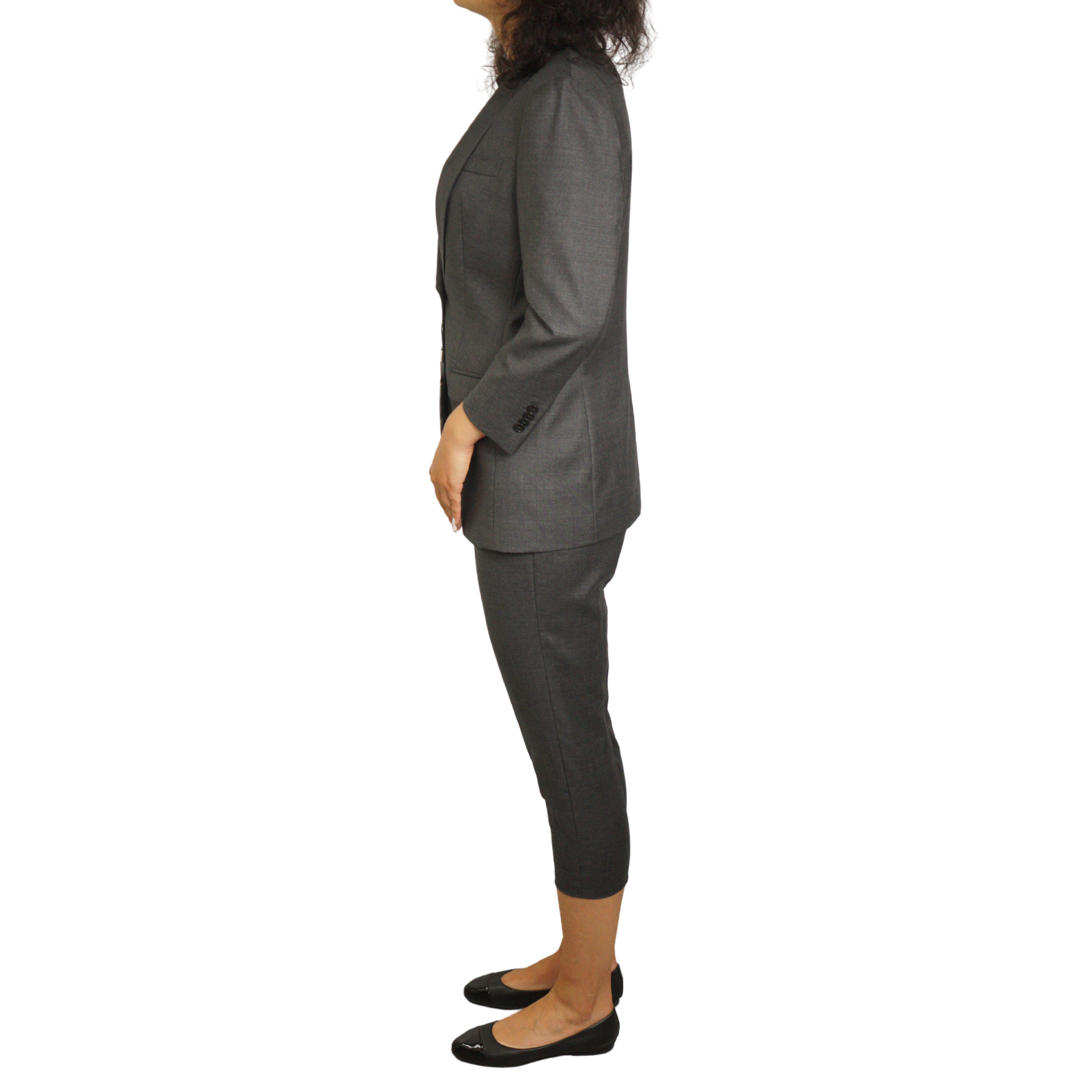 Women Suitsupply Suit Cameron Shawl Collar Grey D40 IT44 US10 FR42 GB12