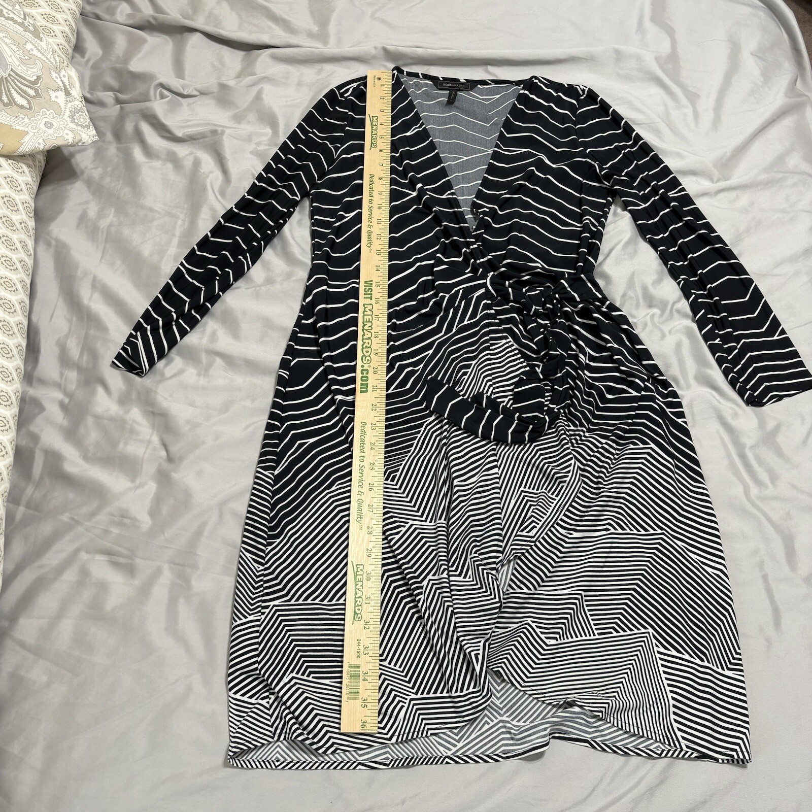 BCBG MAXAZRIA “Adele” Black & White Geometric 3/4… - image 13