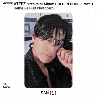 ATEEZ 12th Mini Golden Hour Part.3 HelloLive POB Photocard Printed