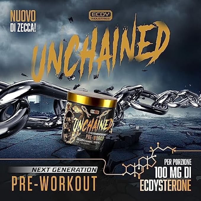 UNCHAINED® Pre-Workout Booster Con Ecdysterone – 20 Dosi (400g) Gusto Arancia Cola Per Energia Esplosiva In Palestra - 3