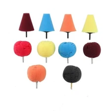 10P Car Buffer Polisher Set Cone Buffing Polishing Wheel Ball Sponge Buffing Pad