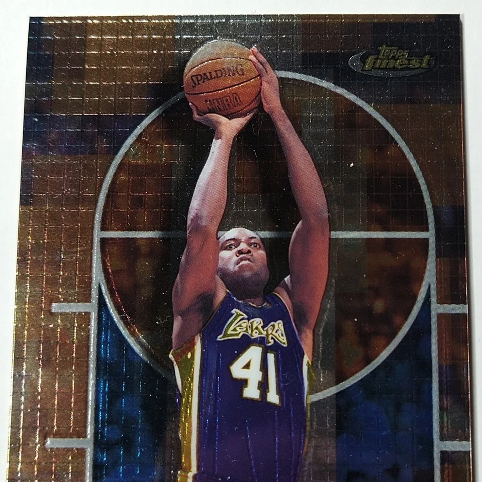 Glen Rice 2000-01 Topps Finest New York Knicks #NYK-F 102 Los Angeles Lakers  - Image 3 of 4