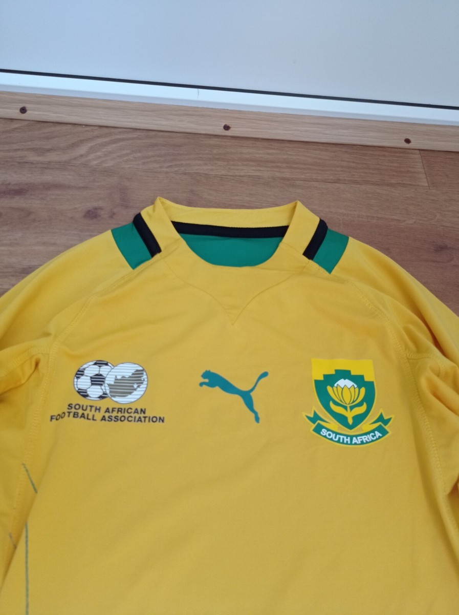 12-13 PUMA サッカー 南アフリカ代表 ゲームシャツ イエローL SOUTH AFRICA 2012 2014 HOME FOOTBALL SHIRT SOCCER JERSEY