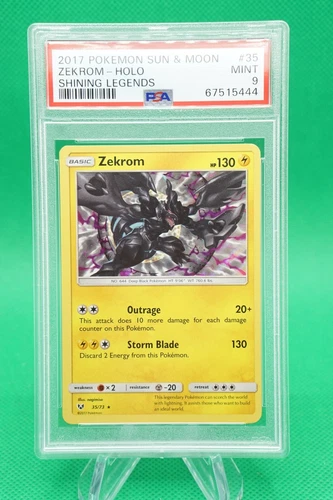 2017 Pokemon Sun and Moon Shining Legends Holo #35 Zekrom PSA 9 ES6