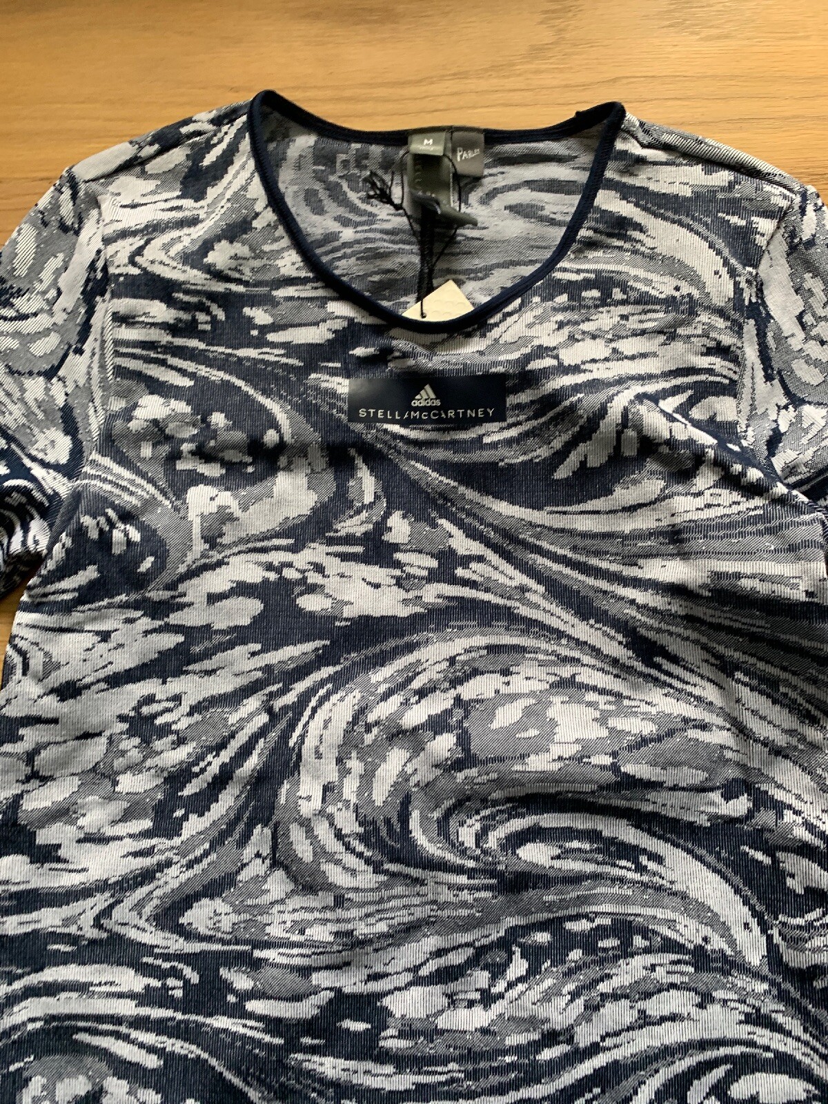 Stella McCartney Adidas Navy Long Sleeve Cutout Top Size M image 4
