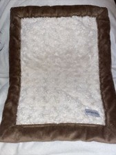 Saranoni Baby Security Blanket Brown Lovey Cream Brown 15" x 20" Blankie Soft