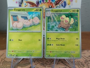 Prismatic Evolutions Pokémon TCG Exeggutor & Exeggcute 002 & 001 Regular NM