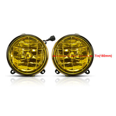 HECASA Yellow Lens Glass Fog Light Set Fit For 2002-2003 Subaru
