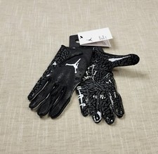 NIKE Air Jordan Vapor Jet 7.0 Football Gloves 2XL Black White Unisex Magnigrip