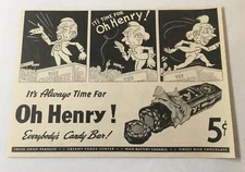 1938 OH HENRY candy cartoon ad ~ POLITICIAN ORATOR
