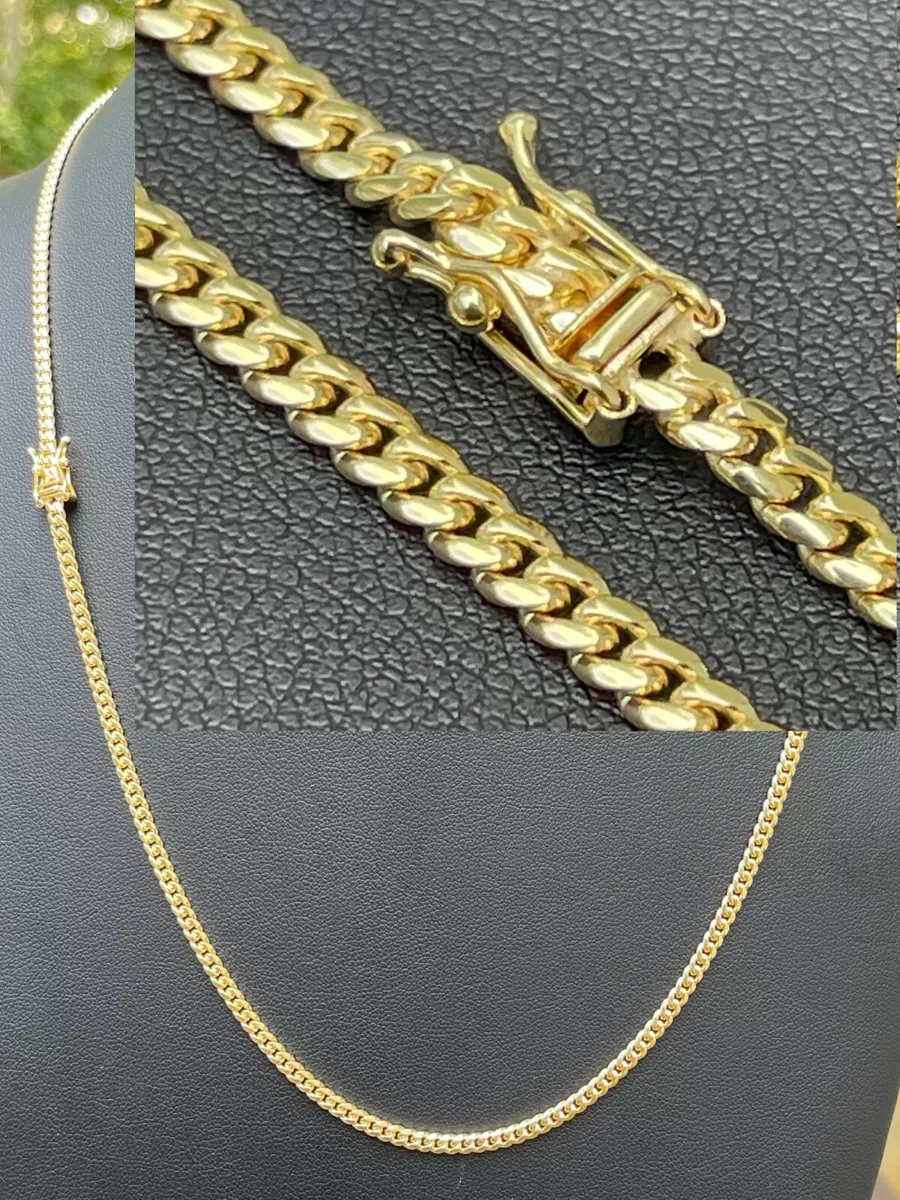本日特価】 10K yellow gold Miami cuban link chain 3 ネックレス