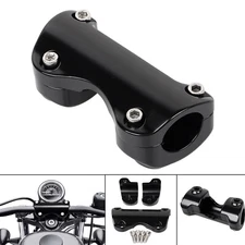 Black 1.25'' Aluminum Handlebar Riser Top Clamp For Harley Road Glide 1988-2023