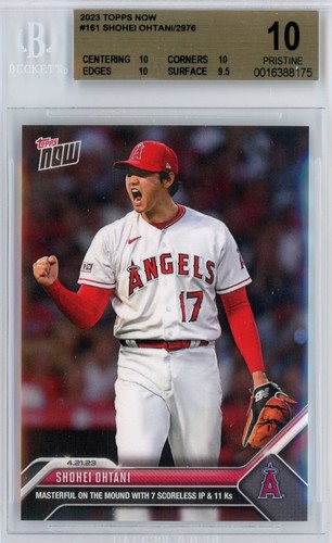 2023 TOPPS NOW MLB #161 SHOHEI OHTANI - BGS PRISTINE 10 - TOUGH GRADE!