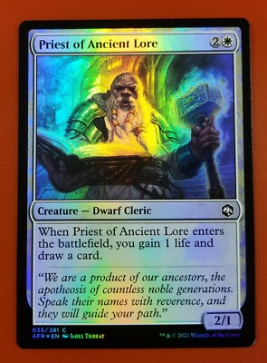 1x Priest of Ancient Lore | FOIL | Forgotten Realms | MTG Magic Cards