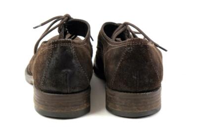 John Varvatos Antique Brown Distressed Leather Wingtip Brogue Studded Oxfords 7 JOHN VARVATOS Men main image 2