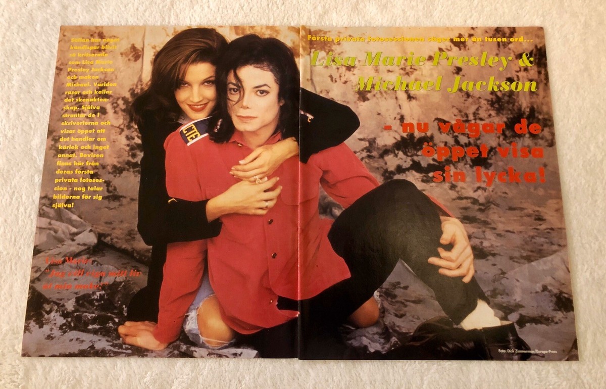 MICHAEL JACKSON 1994 Clipping Poster Swedish Music magazine OKEJ