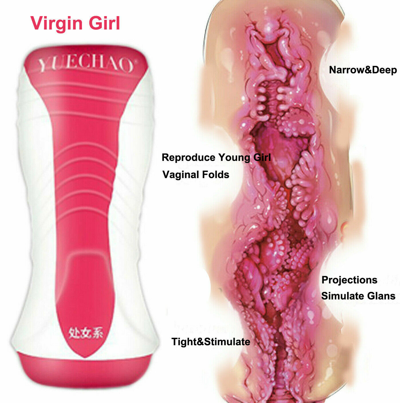 3D Realistic Vagina Masturbation Pussy Cup Male Masturbators Sex Toys Easy Grip eBay image image