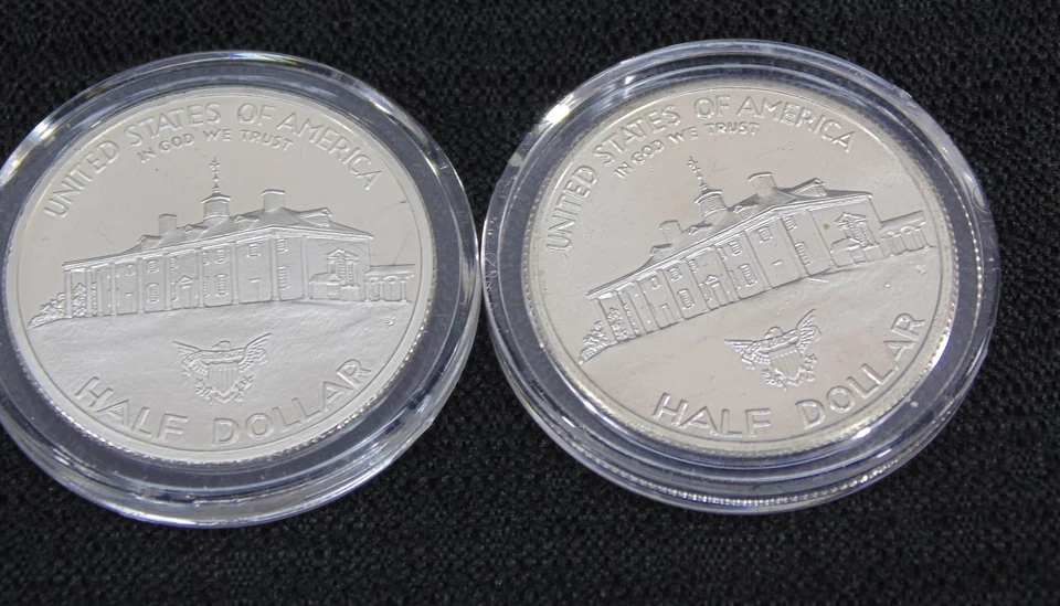 Lot 2 George Washington Half Dollar Coins 250th Anniversary Silver 1732-1982  - Image 4 of 4