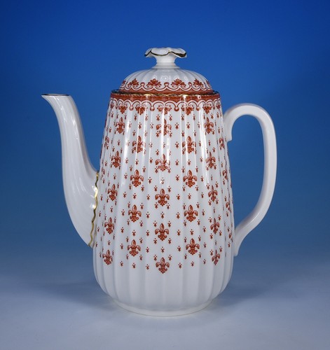 Spode " Fleur de Lys Rouge " Cafetière 1,1 Litre Nouvelle Production - Photo 1 sur 3