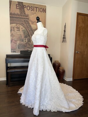 David's Bridal Gown Michaelangelo Strapless Lace Beaded Sequin Ball Wedding Gown | eBay David's Bridal Gown Michaelangelo Strapless Lace Beaded Sequin Ball Wedding Gown | eBay