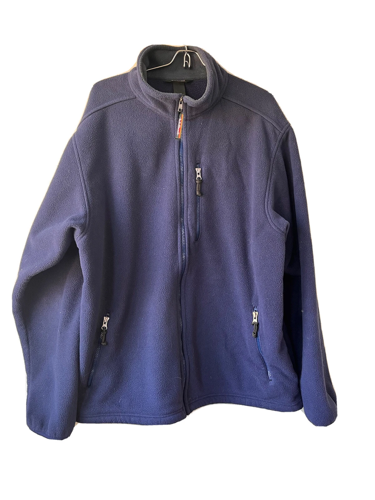 L.L. Bean Fleece Navy Blue Full Zip Jacket Men's Size XL Tall 0 WN29