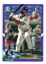 2018 Bowman Draft #BDC-190 Josh Stowers Chrome Purple Refractor #/250