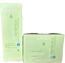 JAFRA Advanced Dynamics MATTIFYING NIGHT & Day MOISTURE Facial CREAMS 1.7 oz SET