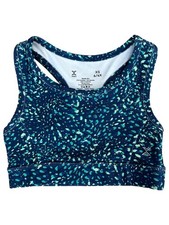 Xersion Girls Blue Green Quick Dry Athletic Sports Bra Top Active Wear XS 6/6x 