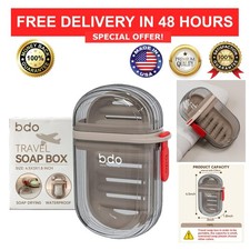 Travel Soap Case Leakproof Bar Soap Holder with Drainage Tray