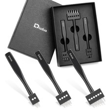 DIUDUS Leather Hole Punch, Prong Punch Tool 6mm 2/4/6 Lacing Stitching Punch,...