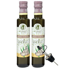 (2) Ariston Garlic Infused Olive Oil with Mess Free Pour Spout Best By 5/14/26