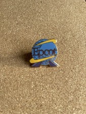 WDW Disney Epcot Blue Spaceship Earth Original Rare Enamel Trading Pin VGC